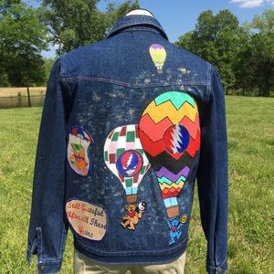 Grateful Dead Handpainted Denim Jacket Sz L